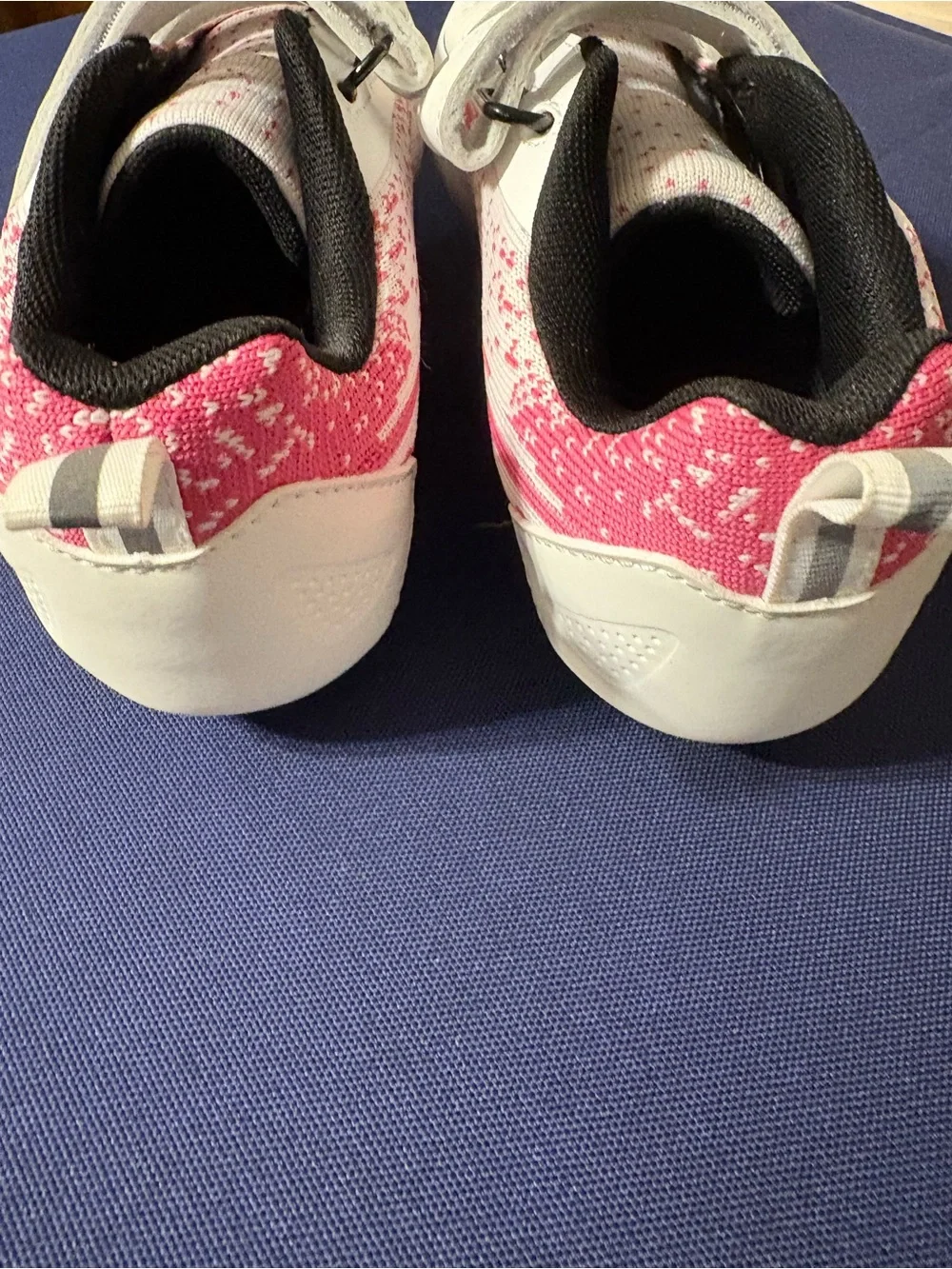 Sporto White and Pink Triple Velcro Athletic Sneakers